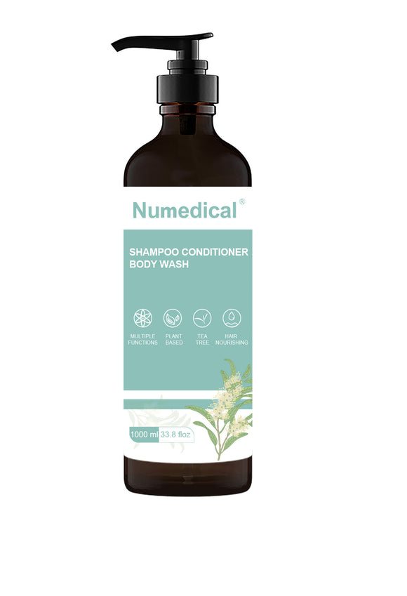 NUMEDICAL 3 IN 1 Hair and Body Wash, Teatree+Aloe vera, 998141 1000ml & 998142 Refill 5000ml