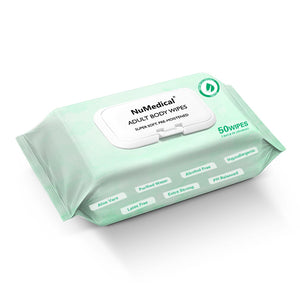 NuAgedCare Adult Wet Wipes Moistened Anti-bac/Decontamination, Freshly Scent, 8"x12"(20cm x 30cm), 50pcs per pack, 998257