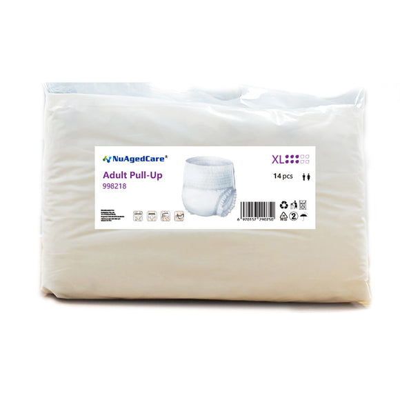 NuAgedCare Pull-up Pants, XLarge, 6D, Day, 1650ml, 14pcs/bag 3bags/case, Low as $1.16 per piece, 998218 & 998218B