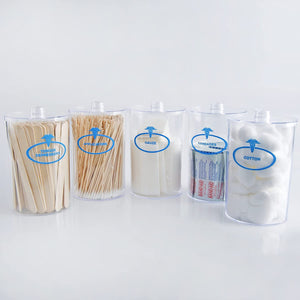 Clear Sundry Jars, Labled, Unbranded, Set of 5 Each, 992810