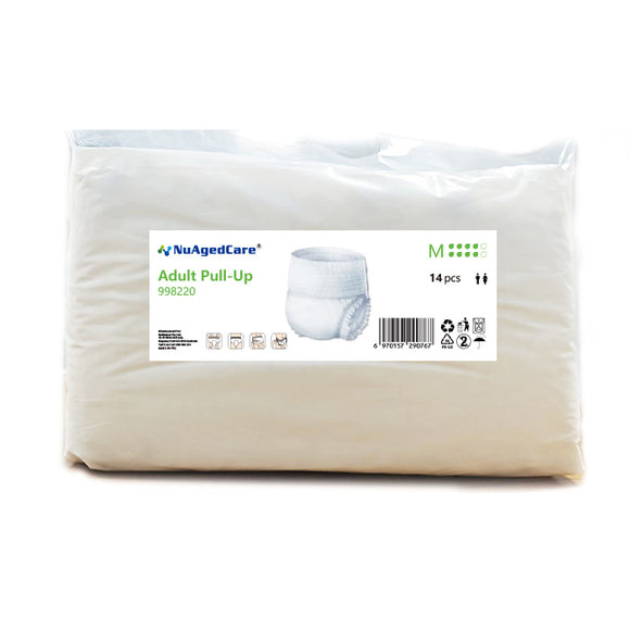 NuAgedCare Pull-up Pants, Medium, 8D, Day and Night, 1650ml, 14pcs/bag 3bags/case, Low as $1.28 per piece, 998220 & 998220B