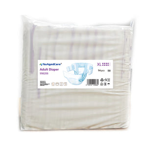 NuAgedCare Adult Diapers, XLarge, 8D, 2200ml, 14pcs/bag 3bags/case, Low as $1.61 per piece, 998208 & 998208B