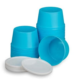 Disposable Plastic Denture Cup, Blue, 250each/case, 994202