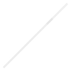 Plastic Straw w/ Flexible Unwrapped, White, 994215